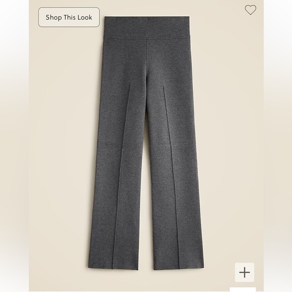 NWOT j crew heather charcoal Delaney kickout sweater pant - Picture 6 of 7